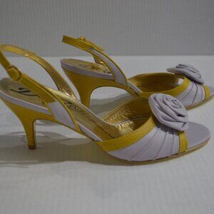 Dolce & Gabbana Heeled Sandal with Floral Detail, Size 9 Medium, NWOT